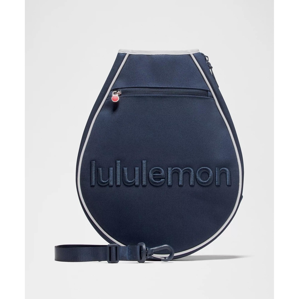 Lululemon Racket Bag Backpack Tote Blue White Cotton Canvas Convertible 19L NEW - Picture 8 of 16